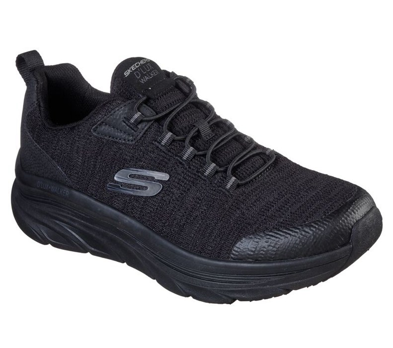 Skechers Relaxed Fit: D'lux Walker - Pensive - Mens Slip On Shoes Black [AU-WN1240]